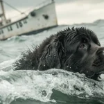 El dueño dejó al perro en la orilla, pero el perro leal lo alcanzó en el mar y le salvó la vida.