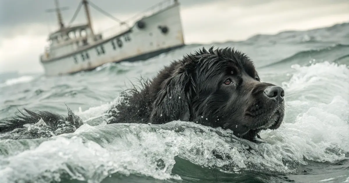 El dueño dejó al perro en la orilla, pero el perro leal lo alcanzó en el mar y le salvó la vida.